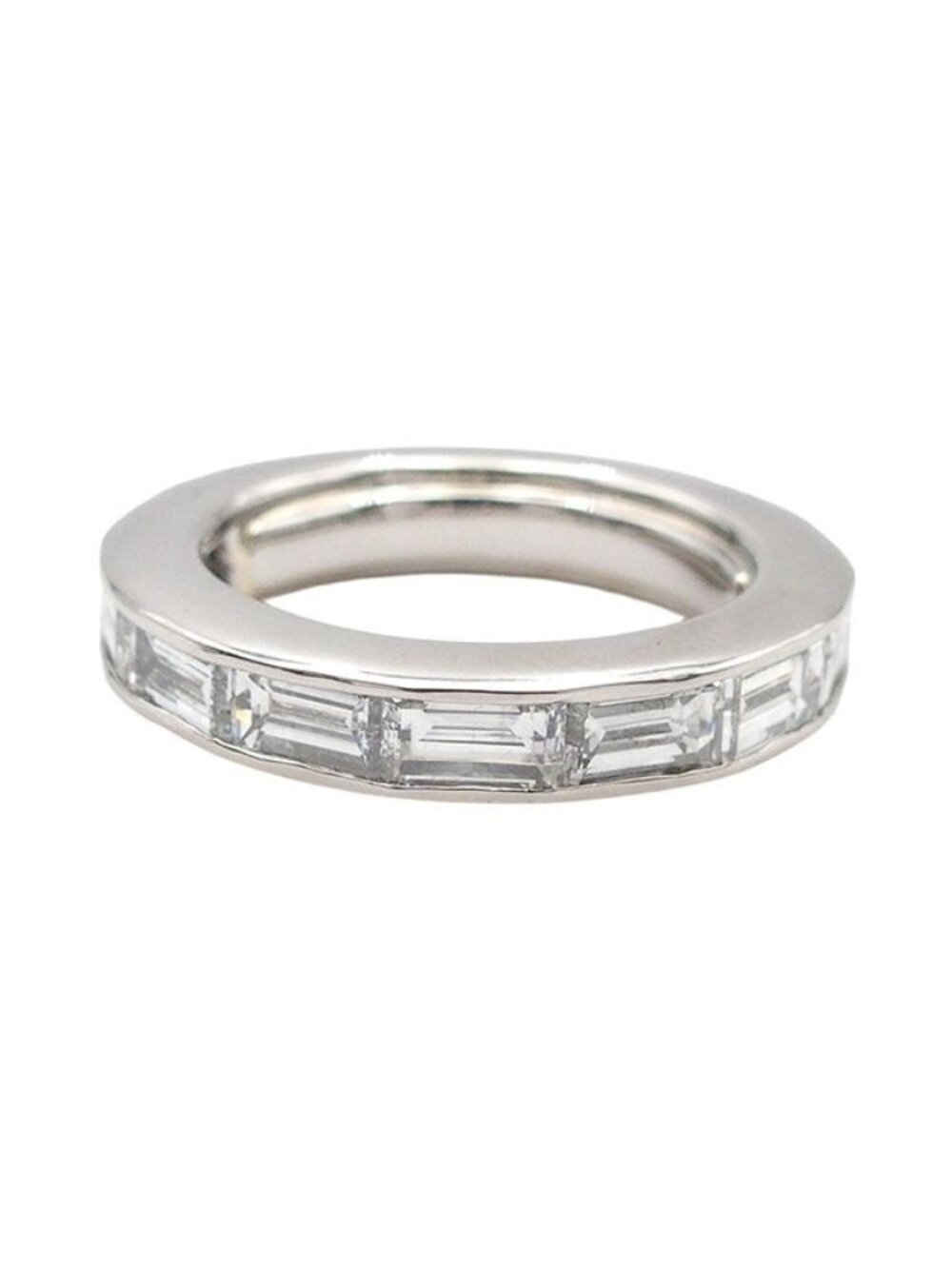 Harry Winston Baguette Cut Channel Set Ring Platinum Diamond
